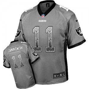 Jerseys Factory Cheap Nike Raiders #11 Sebastian Janikowski Grey