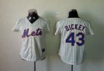Jerseys Factory Cheap Mets #43 R.A. Dickey Cream(Blue Strip) Wom