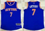 Jerseys Factory Cheap Knicks #7 Carmelo Anthony Blue Revolution
