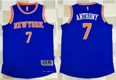 Jerseys Factory Cheap Knicks #7 Carmelo Anthony Blue Revolution