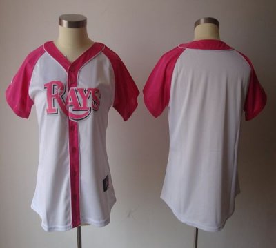 Jerseys Factory Cheap Rays Blank White/Pink Women's Splash Fashi