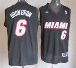 Jerseys Factory Cheap Heat #6 LeBron James Embroidered Black Bro
