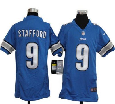 Jerseys Factory Cheap Nike Lions #9 Matthew Stafford Light Blue