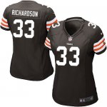 Jerseys Factory Cheap Nike Browns #33 Trent Richardson Brown Tea