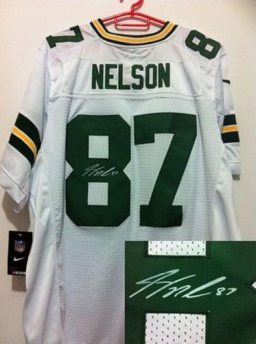 Jerseys Factory Cheap Nike Packers #87 Jordy Nelson White Men's
