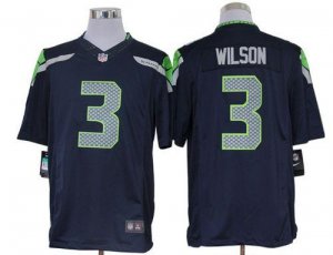 Jerseys Factory Cheap Nike Seahawks #3 Russell Wilson Steel Blue