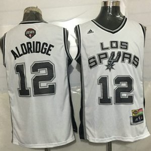 Jerseys Factory Cheap Spurs #12 LaMarcus Aldridge White Latin Ni