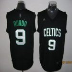 Jerseys Factory Cheap Celtics #9 Rajon Rondo Black With Green Na