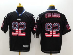 Jerseys Factory Cheap Nike Giants #92 Michael Strahan Black Men'