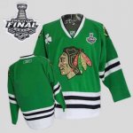 Jerseys Factory Cheap Blackhawks Embroidered Blank Green With St