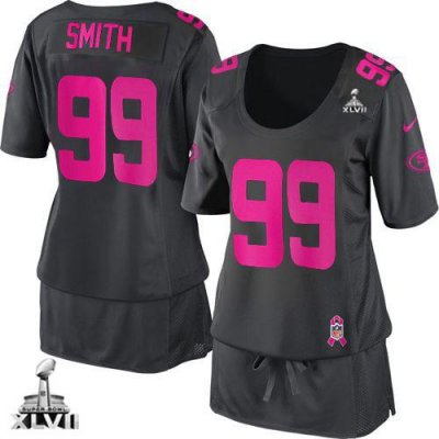 Jerseys Factory Cheap Nike 49ers #99 Aldon Smith Dark Grey Super