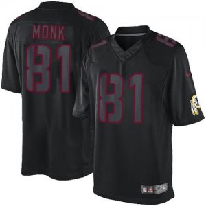 Jerseys Factory Cheap Nike Redskins #81 Art Monk Black Men's Emb