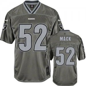 Jerseys Factory Cheap Nike Raiders #52 Khalil Mack Grey Men's St