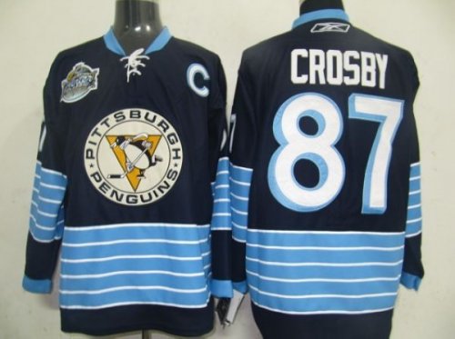 Jerseys Factory Cheap Penguins #87 Sidney Crosby Embroidered Dar