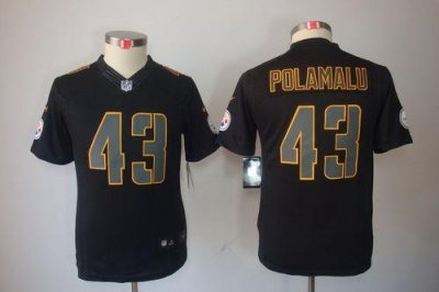 Jerseys Factory Cheap Nike Steelers #43 Troy Polamalu Black Impa
