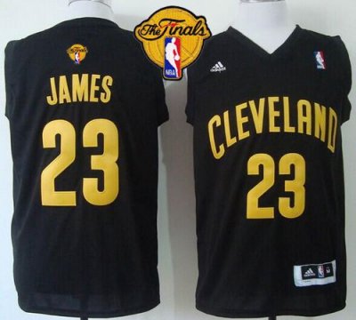 Jerseys Factory Cheap Cavaliers #23 LeBron James Black Fashion T