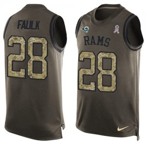 Jerseys Factory Cheap Nike Rams #28 Marshall Faulk Green Men's S
