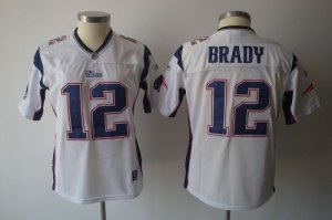 Jerseys Factory Cheap Patriots #12 Tom Brady White Women's Team
