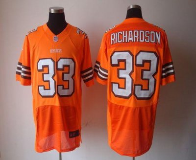 Jerseys Factory Cheap Nike Browns #33 Trent Richardson Orange Al