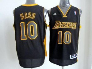 Jerseys Factory Cheap Revolution 30 Lakers #10 Steve Nash Black(