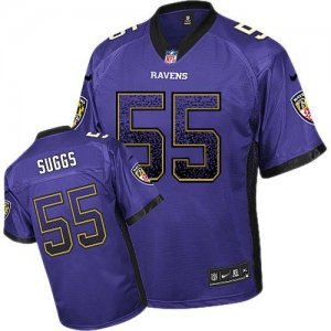 Jerseys Factory Cheap Nike Ravens #55 Terrell Suggs Purple Team