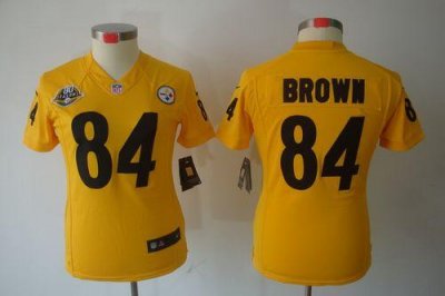 Jerseys Factory Cheap Nike Steelers #84 Antonio Brown Gold With