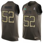 Jerseys Factory Cheap Nike Jets #52 David Harris Green Men's Sti