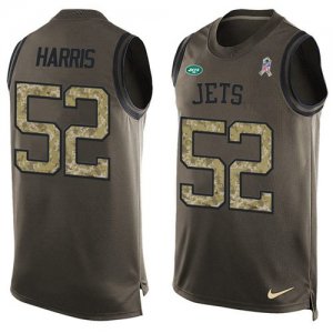Jerseys Factory Cheap Nike Jets #52 David Harris Green Men's Sti