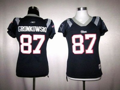 Jerseys Factory Cheap Patriots #87 Rob Gronkowski Blue Women's F