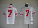 Jerseys Factory Cheap 49ers Nate Davis #7 Stitched White NFL Jer