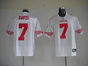 Jerseys Factory Cheap 49ers Nate Davis #7 Stitched White NFL Jer