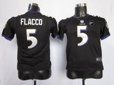 Jerseys Factory Cheap Nike Ravens #5 Joe Flacco Black Alternate