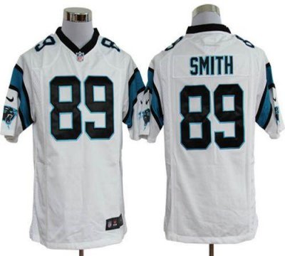 Jerseys Factory Cheap Nike Panthers #89 Steve Smith White Men's