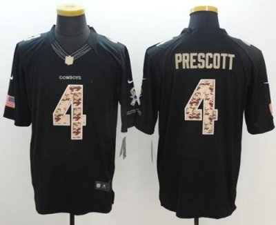 Jerseys Factory Cheap Nike Cowboys #4 Dak Prescott Black Men's S
