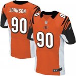 Jerseys Factory Cheap Nike Bengals #90 Michael Johnson Orange Al