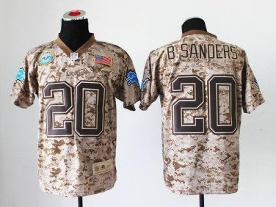 Jerseys Factory Cheap Nike Lions #20 Barry Sanders Camo Men's St