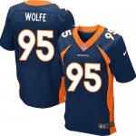 Jerseys Factory Cheap Nike Broncos #95 Derek Wolfe Navy Blue Alt
