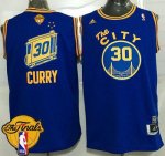 Jerseys Factory Cheap Warriors #30 Stephen Curry Blue Throwback