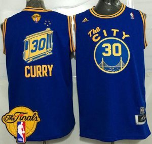 Jerseys Factory Cheap Warriors #30 Stephen Curry Blue Throwback