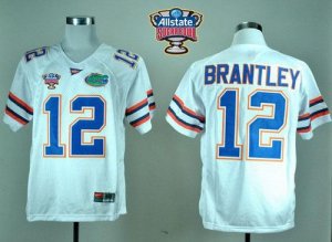 Jerseys Factory Cheap Gators #12 John Brantley White Allstate Su