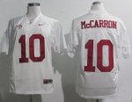 Jerseys Factory Cheap Crimson Tide #10 AJ McCarron White SEC Pat