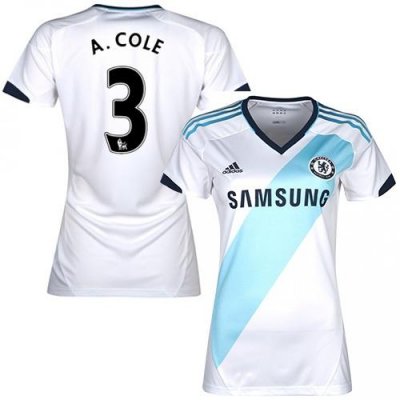 Jerseys Factory Cheap Women's Chelsea #3 Ashley Cole Away Soccer