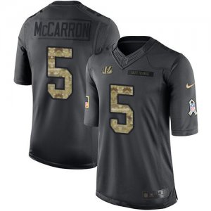 Jerseys Factory Cheap Nike Bengals #5 AJ McCarron Black Men's St