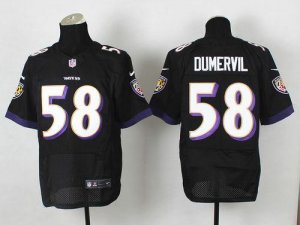 Jerseys Factory Cheap Nike Ravens #58 Elvis Dumervil Black Alter