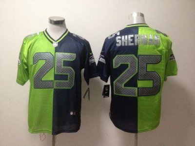 Jerseys Factory Cheap Nike Seahawks #25 Richard Sherman Steel Bl
