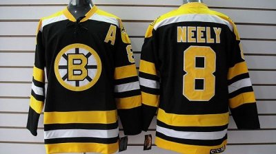 Jerseys Factory Cheap Bruins #8 Cam Neely Embroidered Black CCM