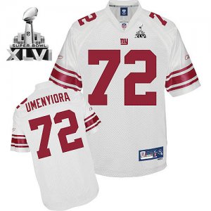 Jerseys Factory Cheap Giants #72 Osi Umenyiora White Super Bowl