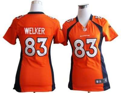 Jerseys Factory Cheap Nike Broncos #83 Wes Welker Orange Team Co