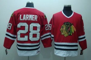 Jerseys Factory Cheap Blackhawks #28 Steve Larmer Embroidered Re