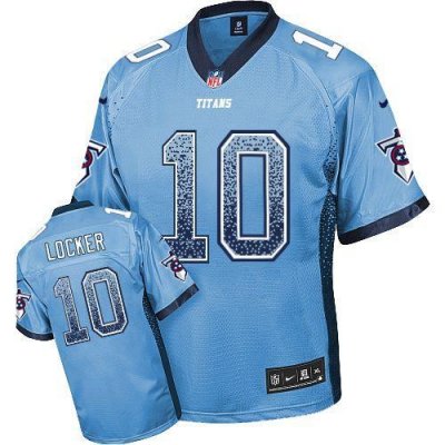 Jerseys Factory Cheap Nike Titans #10 Jake Locker Light Blue Tea